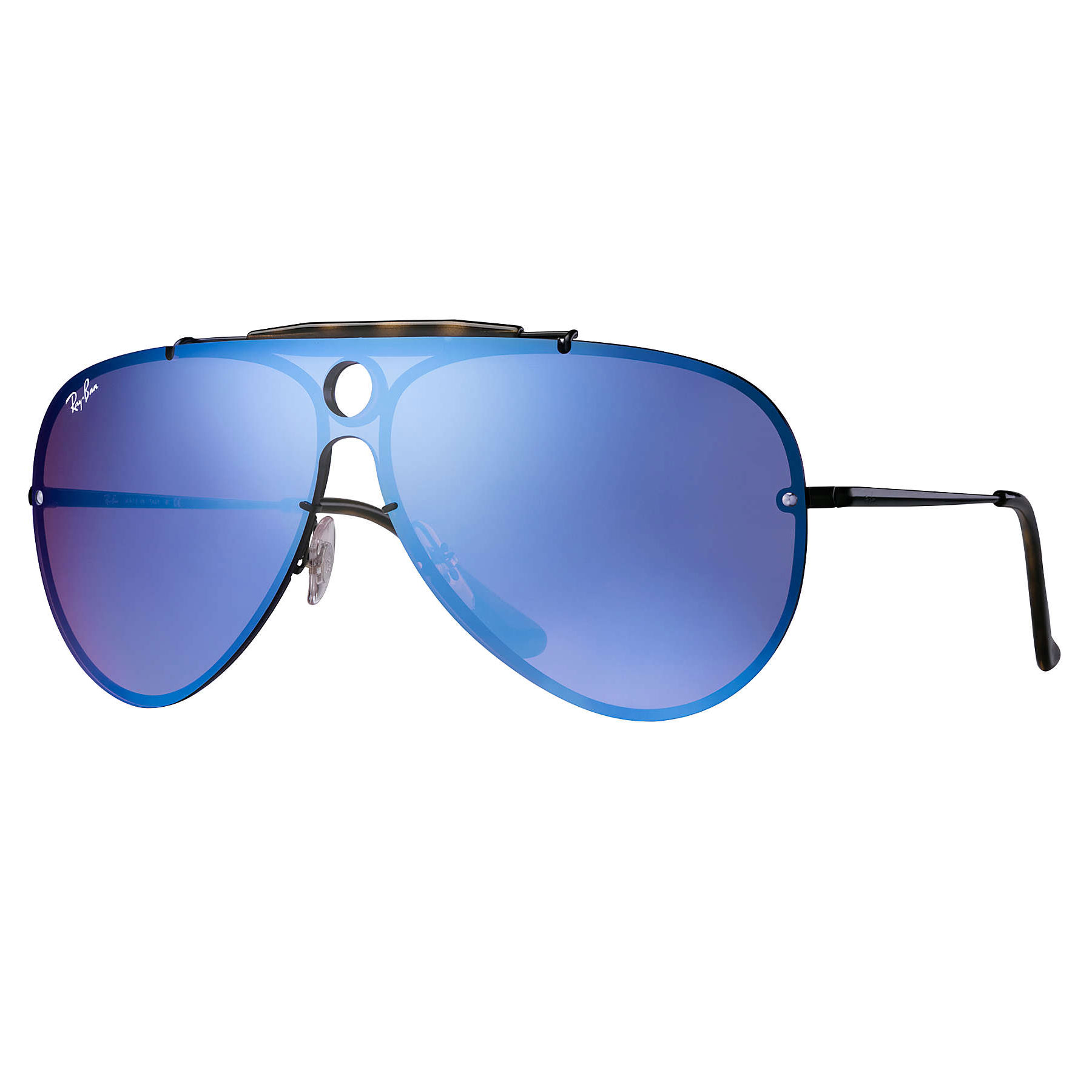 blue violet mirrored ray bans
