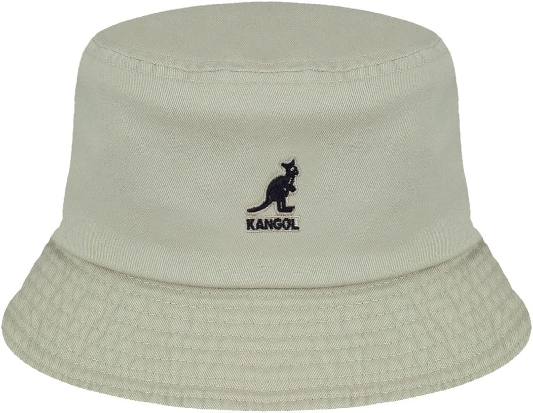 Kangol Men's Lightweight Cotton Washed Bucket Hat with Logo