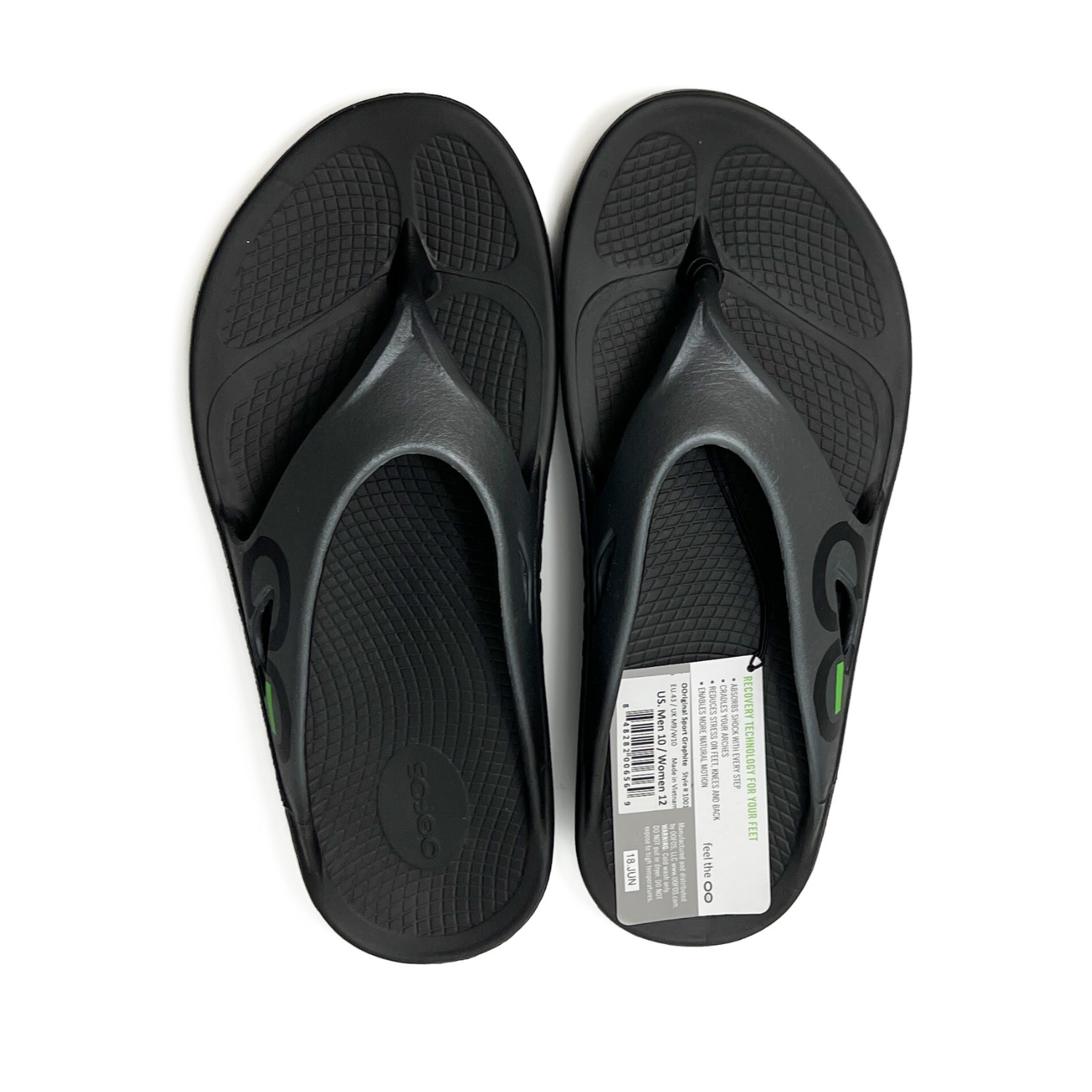 Oofos OOriginal black thong sandal M10/W12 Women main image 3
