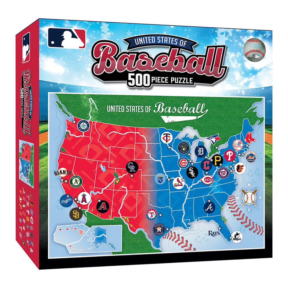 MasterPieces MLB League Map 500 Pc Jigsaw Puzzle Fun for Adults