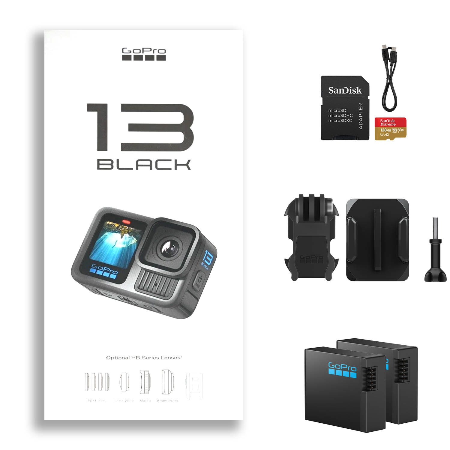 GoPro HERO13 Black Action Camera with Rechargeable Battery and 