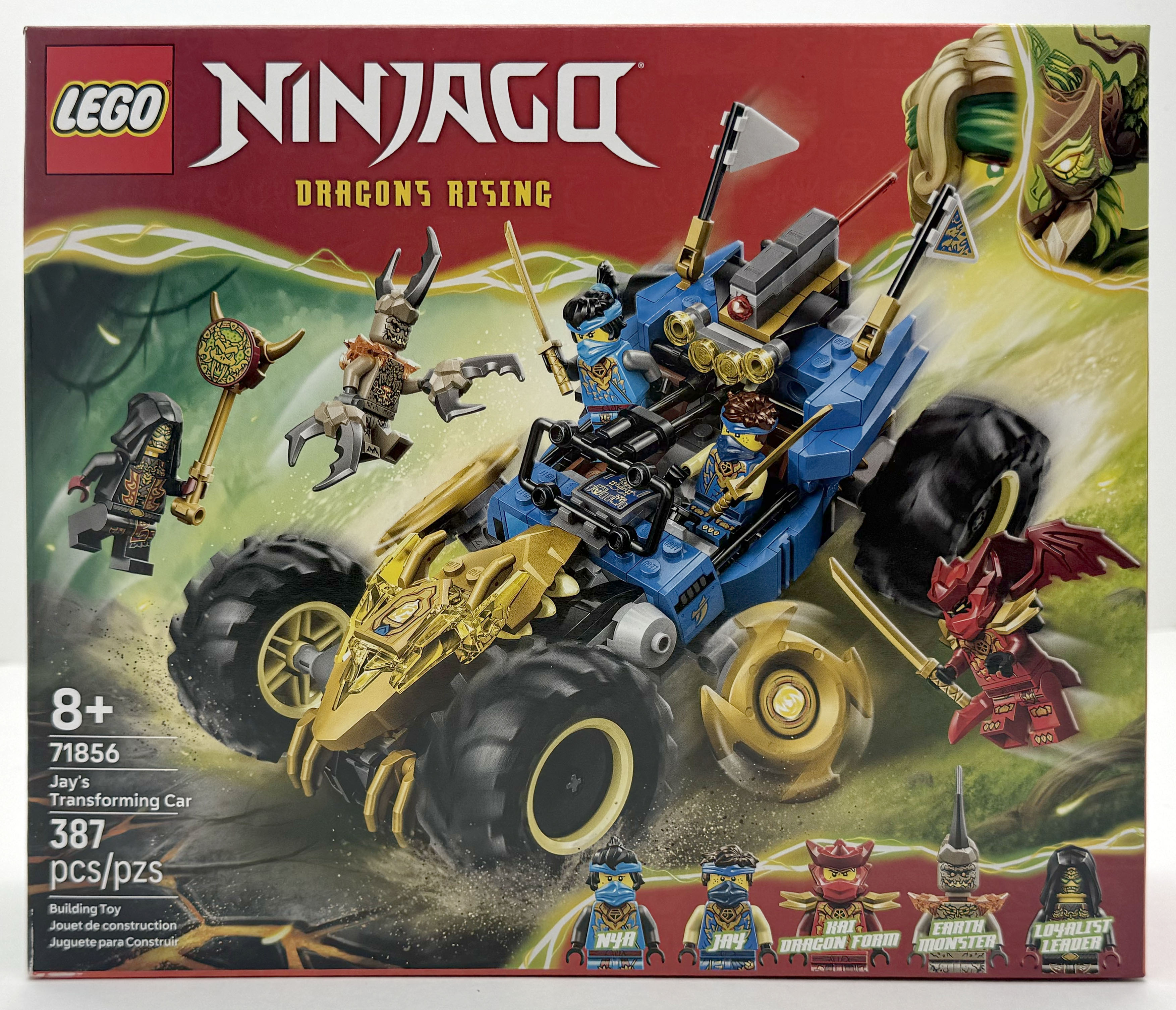 シュガー LEGO 71856 NINJAGO Jay's Transforming Car Building Toy, 387 Pieces