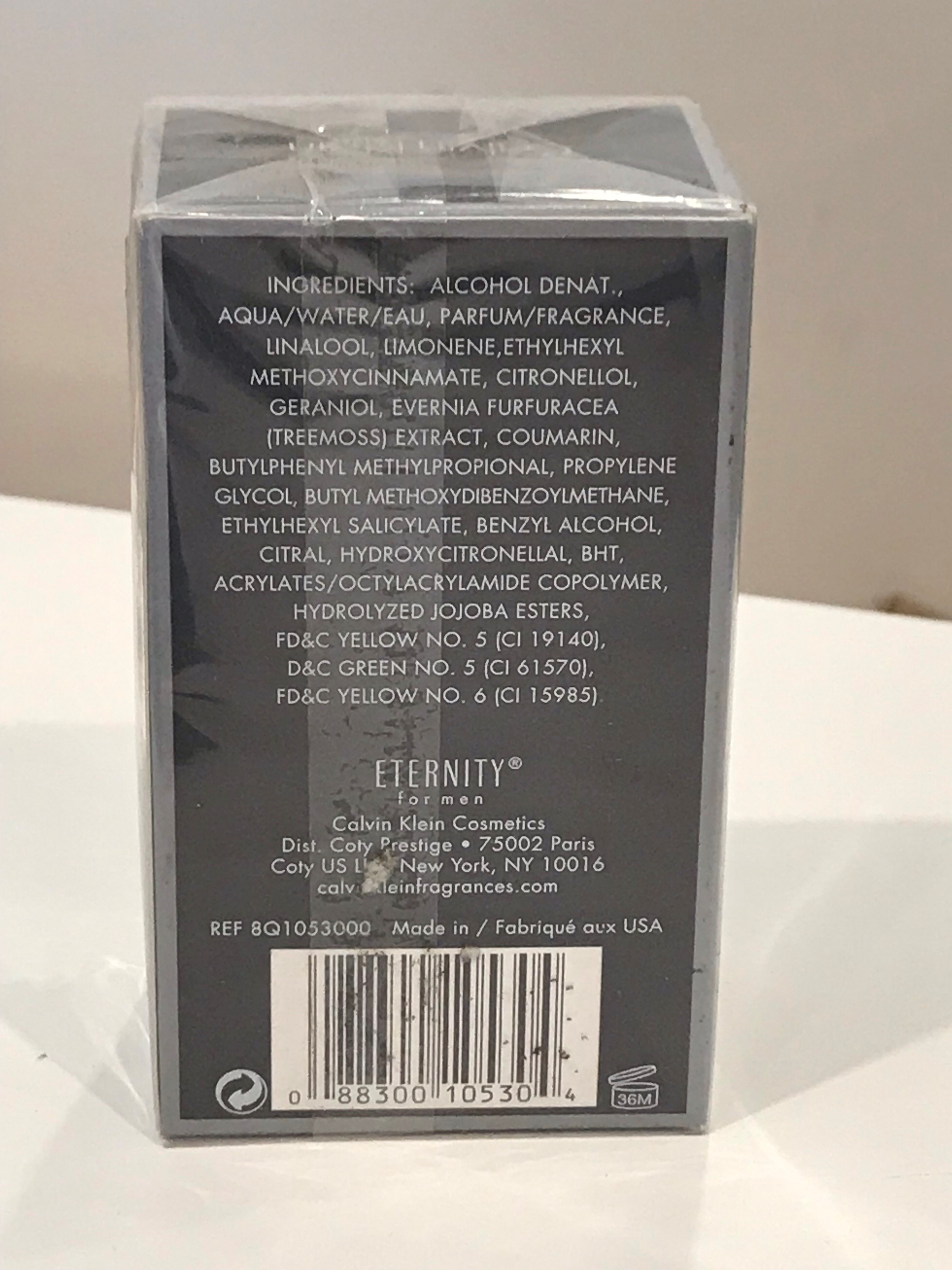 Eternity by Calvin Klein for Men 50ml / 1.7oz EDT - NEW in Damaged ...