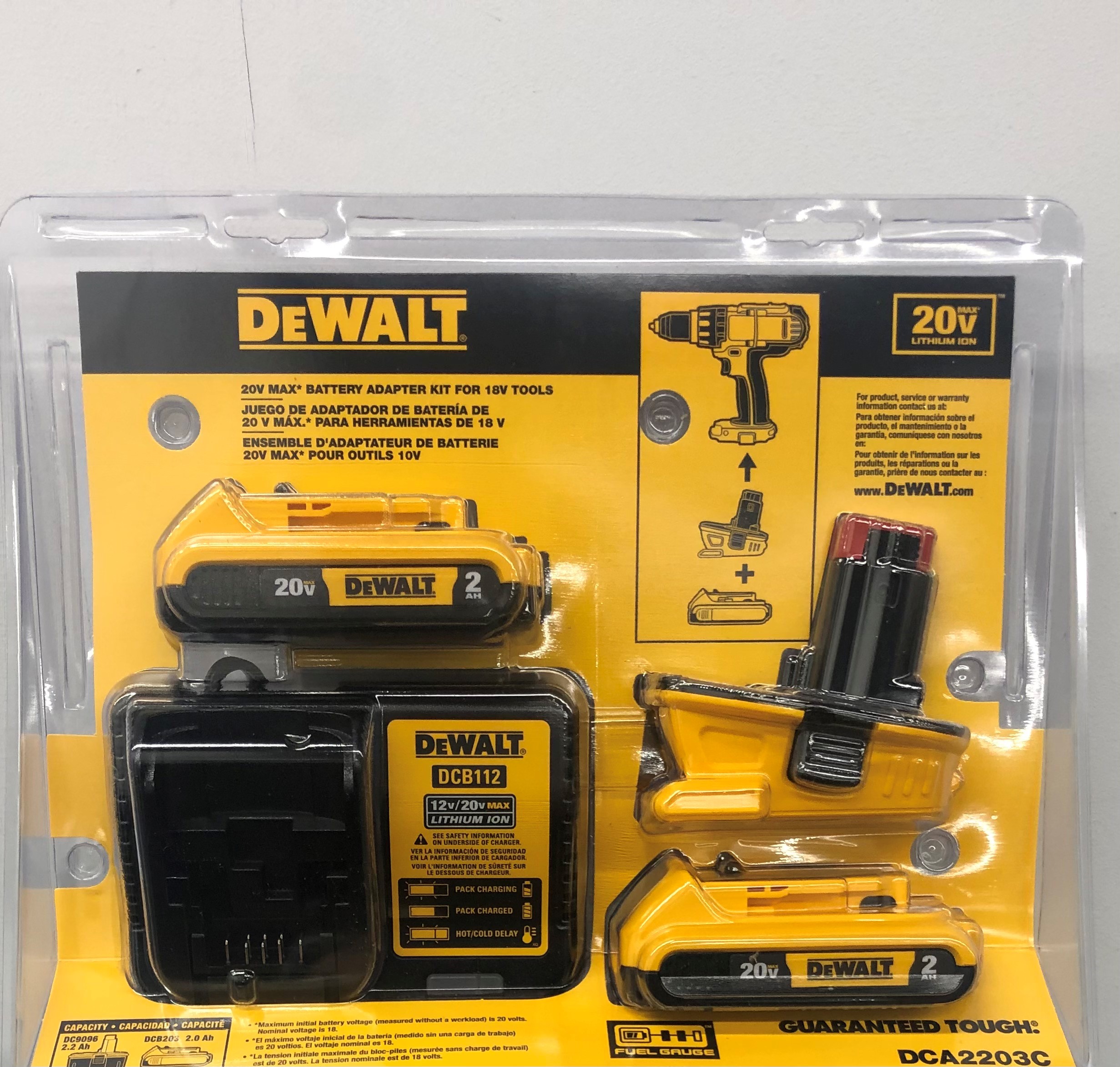 dewalt 20 volt battery adapter kit