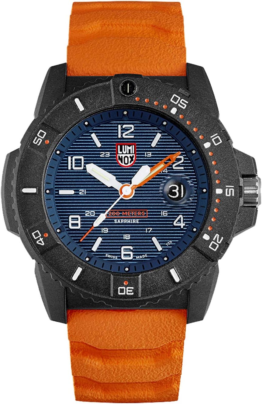 Luminox Men's Dive Watch, 45mm, Blue/White/Orange/Black