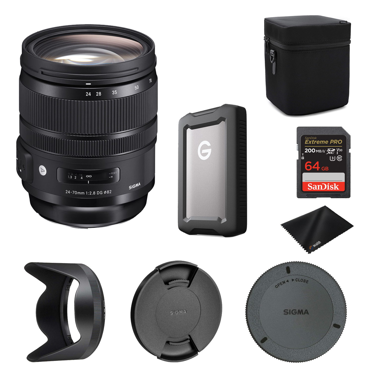 Sigma 24-70mm F2.8 DG OS HSM Art Lens, Canon EF, 1TB Ext.Hard 