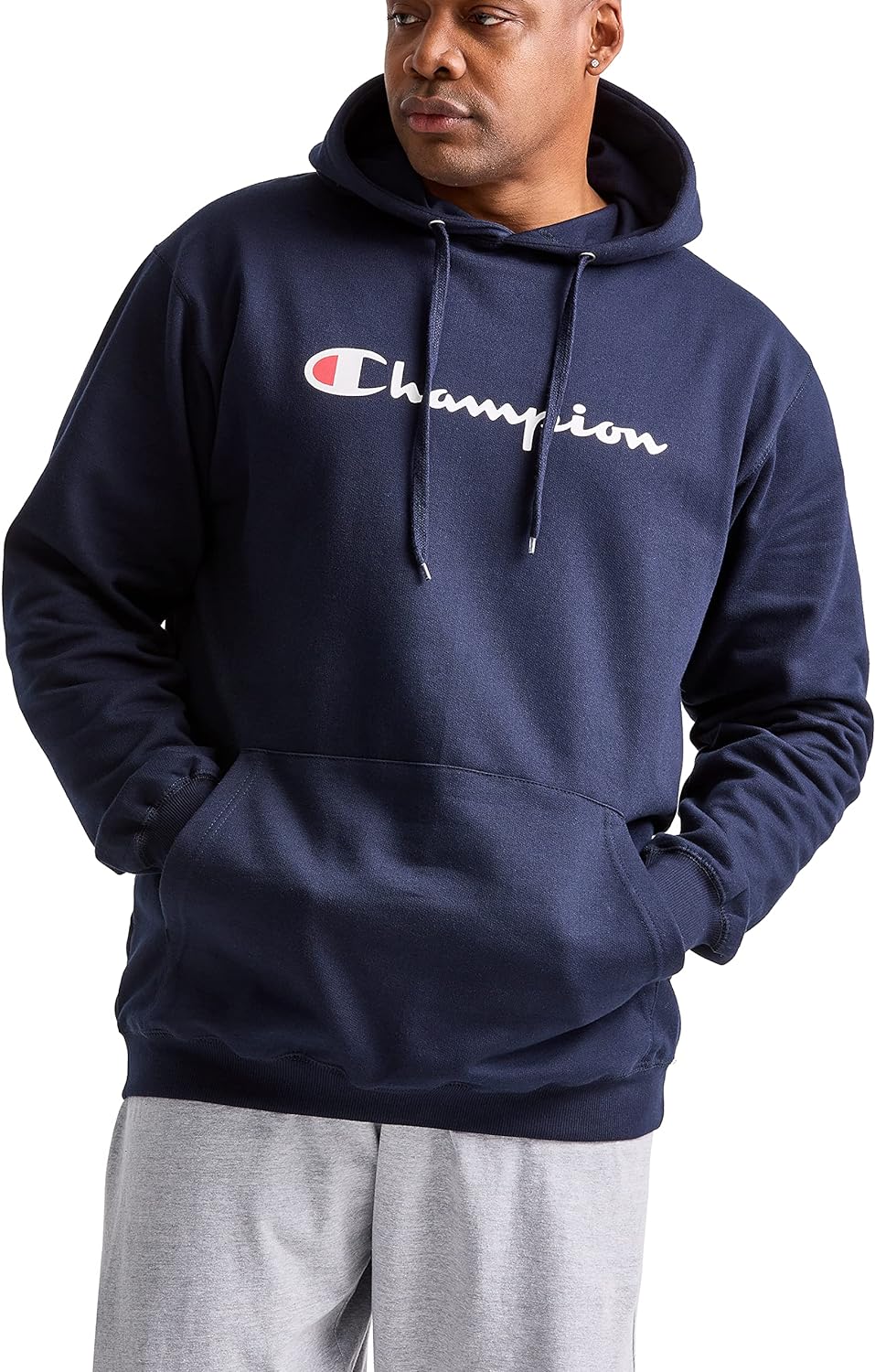 Champion Clothing Black Champion Hoodie With White Writing