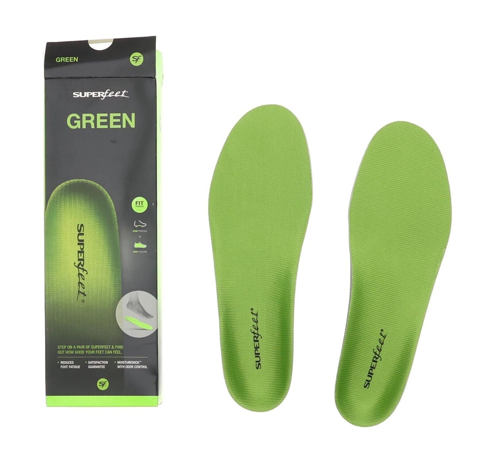 Superfeet Trim-to-Fit Support Comfort Insoles, Green, Men